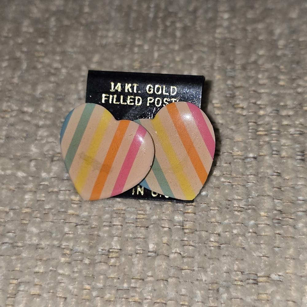 Colorful Heart-Shaped Earrings